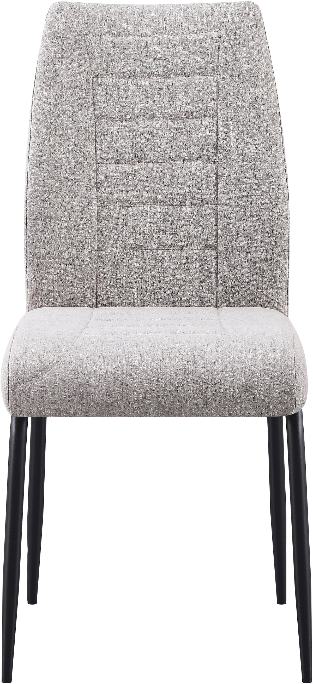Modena Dining Set with Chilton Chairs - Clear Glass/Cream Marble Effect/Grey Fabric