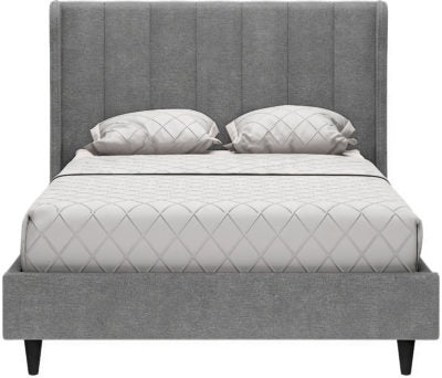 Amelia 4'6" Bed | Dark Grey Fabric | Furniture Cash and Carry