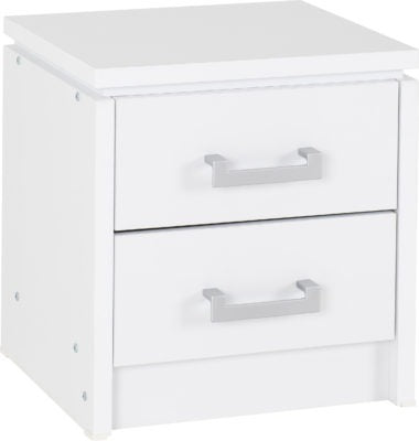 Charles 2 Drawer Bedside | White | Furniture Cash and Carry