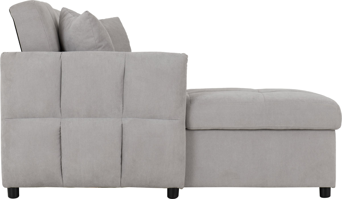 Chelsea Corner Sofa Bed - Silver Grey Fabric