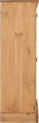 Corona 1 Door 4 Drawer Low Wardrobe | Distressed Waxed Pine | Furniture Cash and Carry