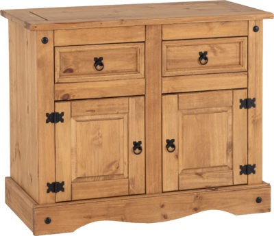 Corona 2 Door 2 Drawer Sideboard | Distressed Waxed Pine | Furniture Cash and Carry