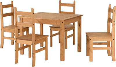 Corona Budget Dining Set | Distressed Waxed Pine | Furniture Cash and Carry