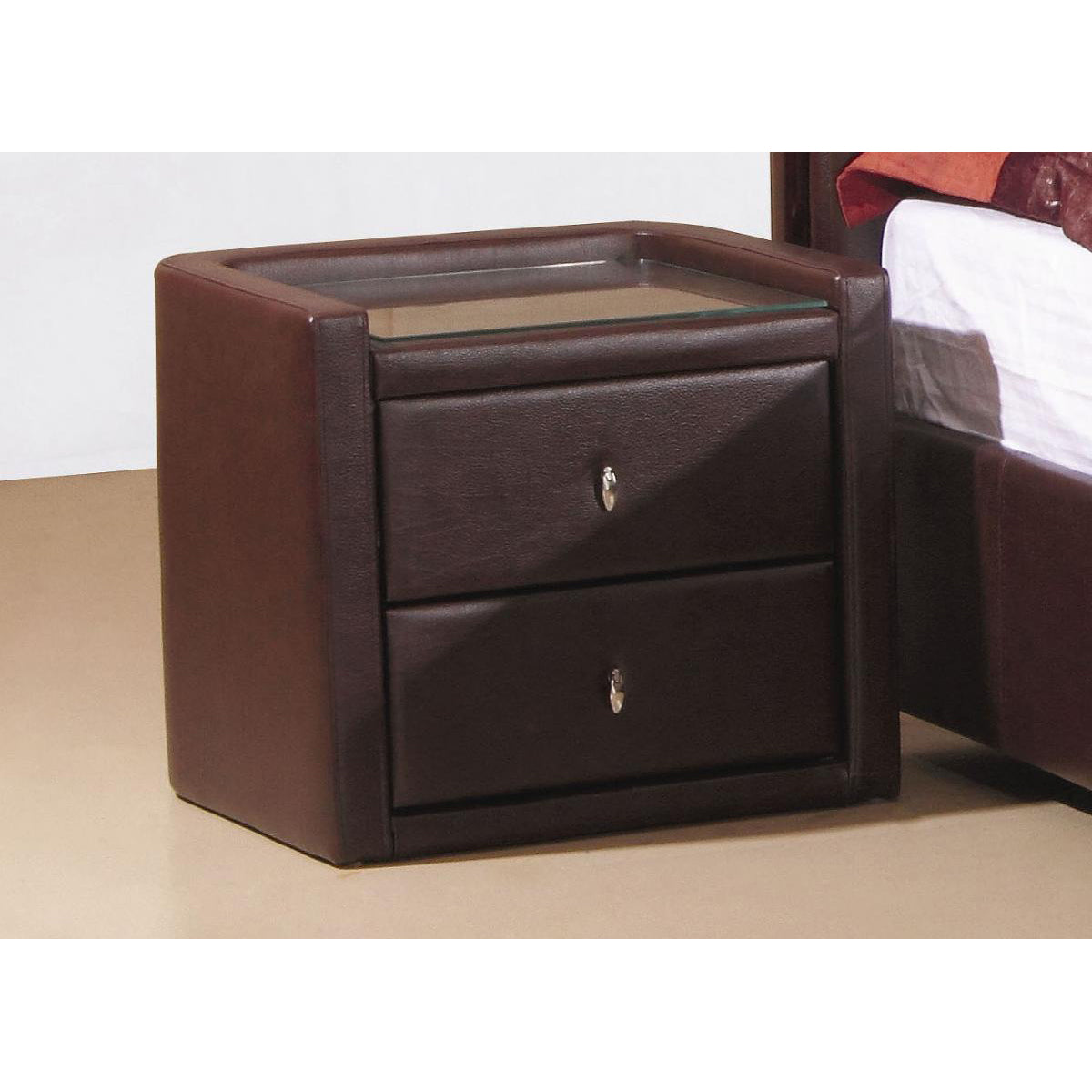 Caxton Bedside PU - Black