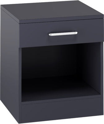 Dakota 1 Drawer Bedside | Dark Grey | Furniture Cash and Carry