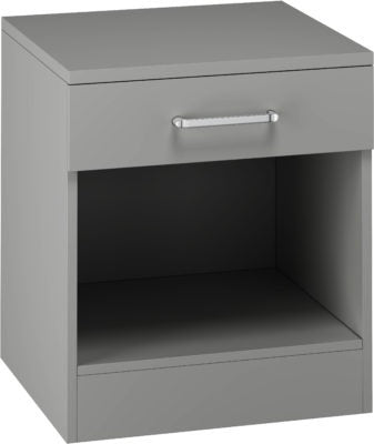 Dakota 1 Drawer Bedside | Light Grey | Furniture Cash and Carry