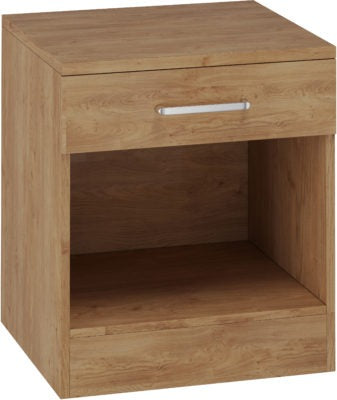 Dakota 1 Drawer Bedside | Oak Effect | Furniture Cash and Carry