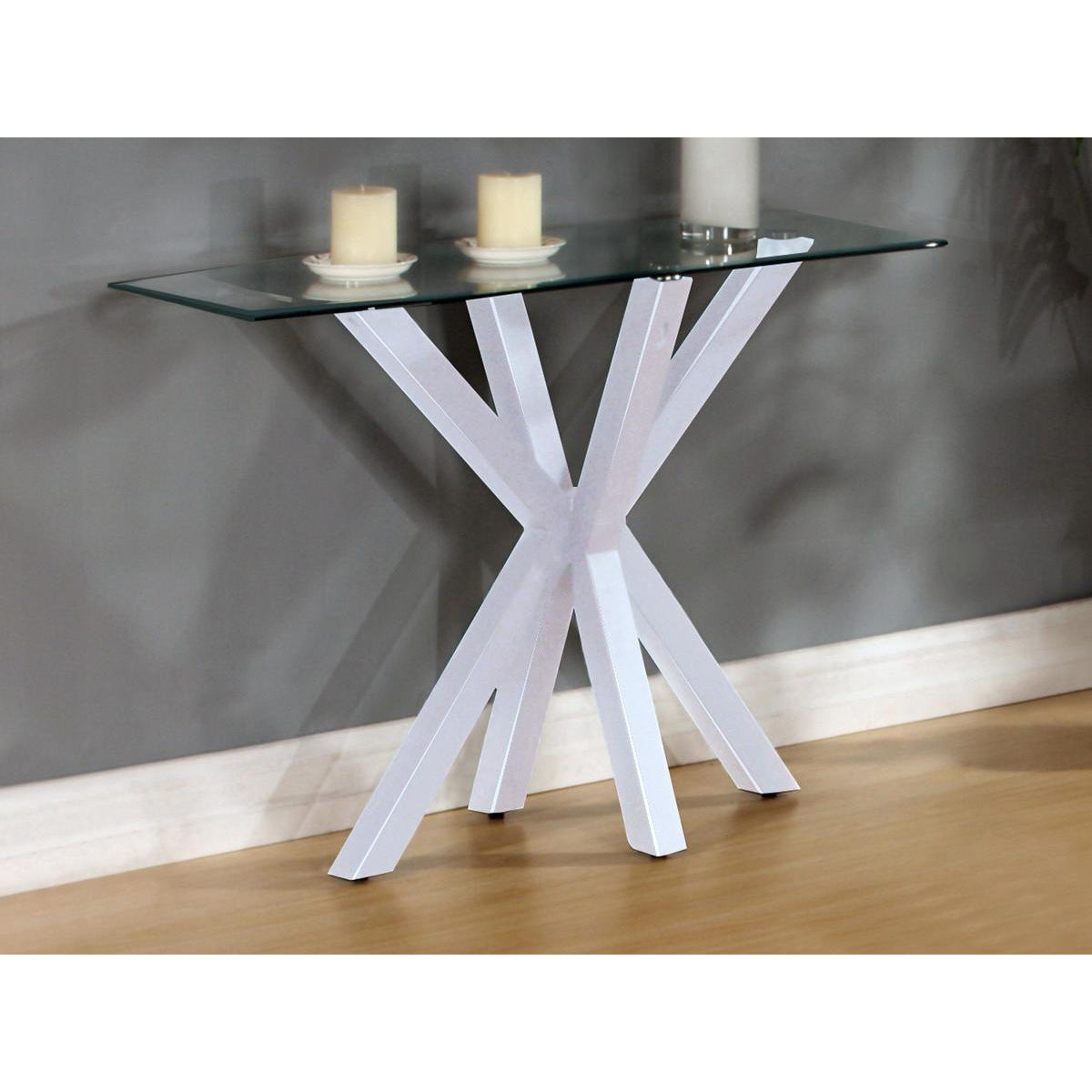 Langley Gloss Console Table - White