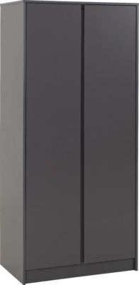Malvern 2 Door Wardrobe | Grey | Furniture Cash and Carry