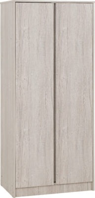 Malvern 2 Door Wardrobe | Urban Snow | Furniture Cash and Carry