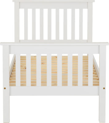 Monaco 3' Bed High Foot End | White | Furniture Cash and Carry