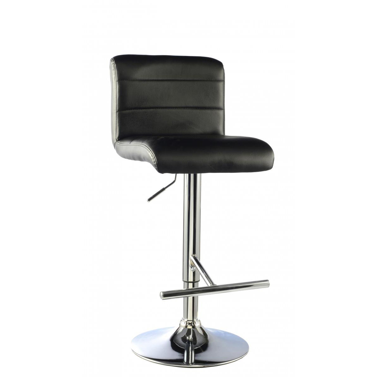 Molly Bar Stool PU Chrome & Black (2s) (Set of 2)
