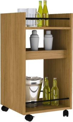 Naples Serving Cart/Side Table | Oak Effect | Furniture Cash and Carry