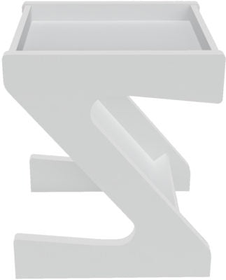 Naples Z Side Table | White | Furniture Cash and Carry