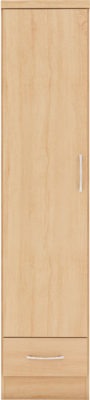 Nevada 1 Door 1 Drawer Wardrobe | Sonoma Oak Effect | Furniture Cash and Carry