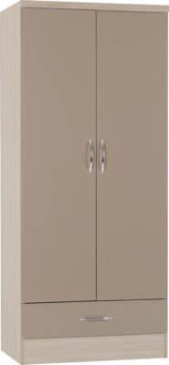 Nevada 2 Door 1 Drawer Wardrobe