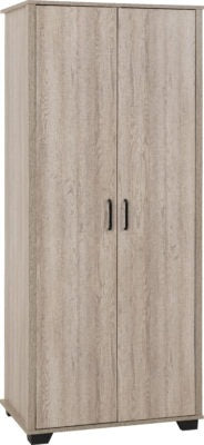 Oliver 2 Door Wardrobe | Light Oak Effect | Furniture Cash and Carry