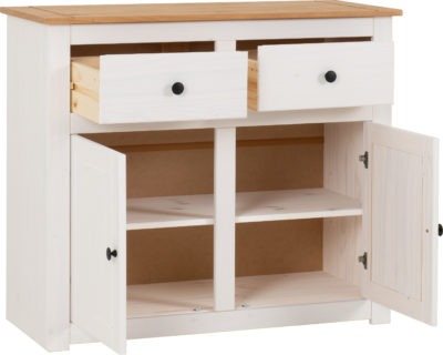 Panama 2 Door 2 Drawer Sideboard | White-Natural Wax | Furniture Cash and Carry