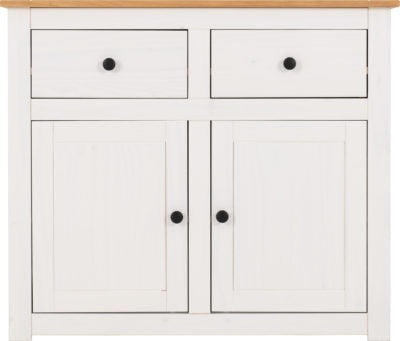 Panama 2 Door 2 Drawer Sideboard | White-Natural Wax | Furniture Cash and Carry