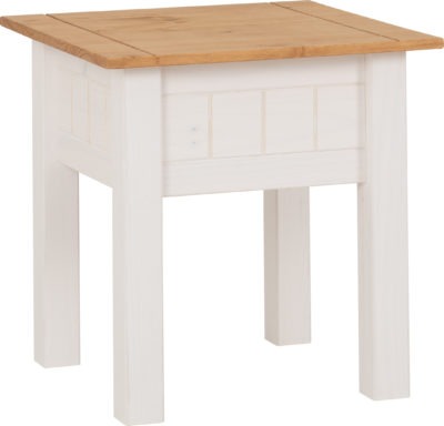 Panama Lamp Table | White-Natural Wax | Furniture Cash and Carry