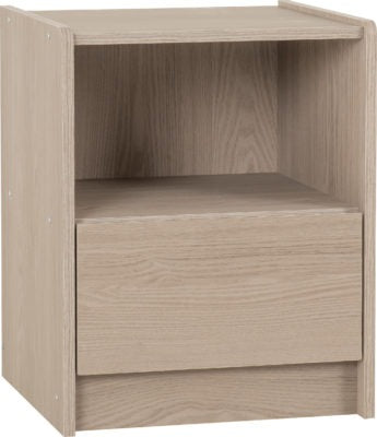 Paris 1 Drawer Bedside | Smoked Ash Effect | Furniture Cash and Carry