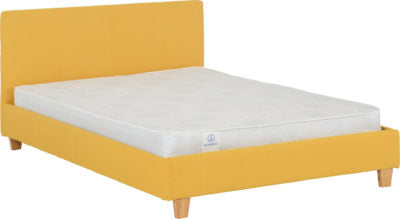 Prado 4'6" Bed | Black Faux Leather | Furniture Cash and Carry