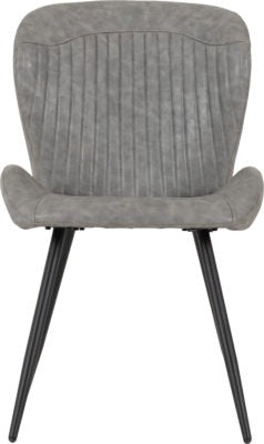 Quebec Chair Box of 4 | Grey Faux Leather | Furniture Cash and Carry