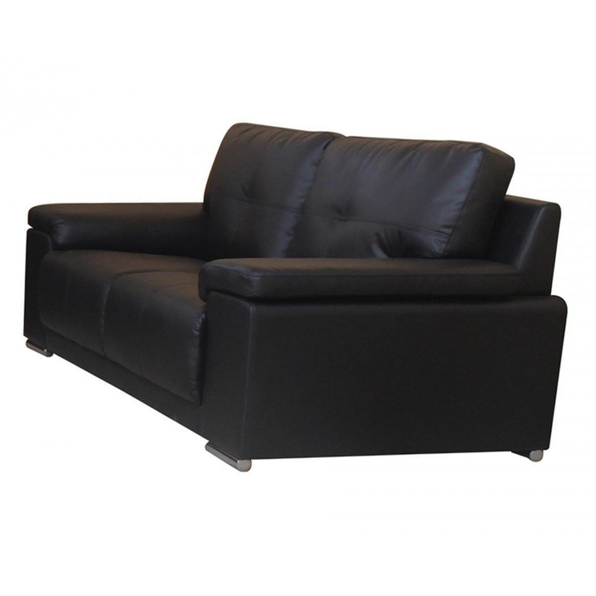 Ranee Bonded Leather & PU 2 Seater - Black