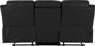 Roma 3+2 Recliner Suite | Grey Cord Fabric-Black Faux Leather | Furniture Cash and Carry