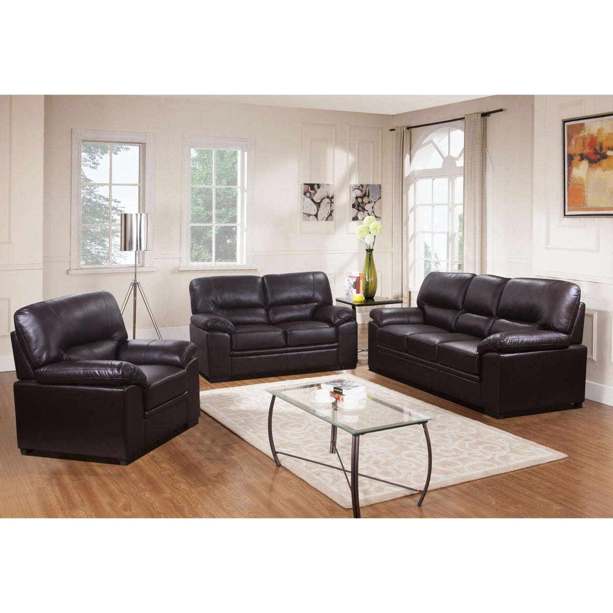 Rachel Sofa LeatherGel & PU 1 Seater - Espresso