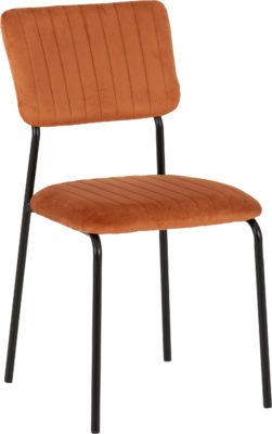 Sheldon Chair Box of 4 | Burnt Orange Velvet Fabric | Furniture Cash and Carry