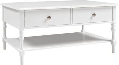 Stratford 2 Drawer Coffee Table | White | Furniture Cash and Carry