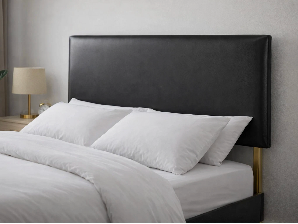 Black PU Leather Headboard
