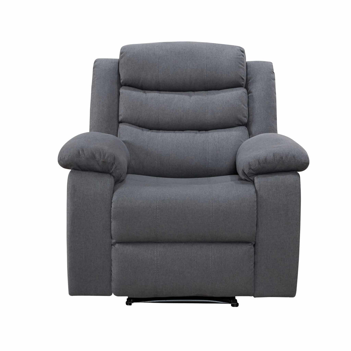 Turin Recliner Fabric 1 Seater - Grey Dark