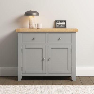 Windsor 2 Door 2 Drawer Sideboard | Pebble Grey-Oak | Furniture Cash and Carry