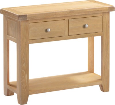 Windsor 2 Drawer Console Table | Natural Oak | Furniture Cash and Carry