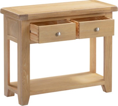 Windsor 2 Drawer Console Table | Natural Oak | Furniture Cash and Carry