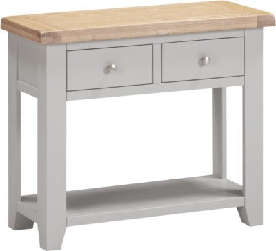 Windsor 2 Drawer Console Table | Pebble Grey-Oak | Furniture Cash and Carry