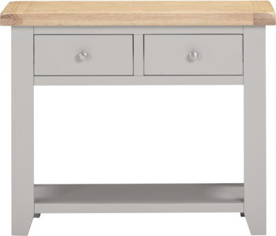Windsor 2 Drawer Console Table | Pebble Grey-Oak | Furniture Cash and Carry