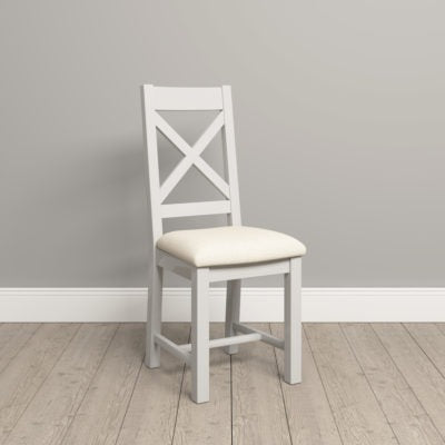 Windsor Cross Back Chair Box of 2 | Ivory-Oat Fabric | Furniture Cash and Carry
