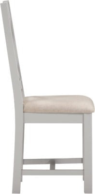 Windsor Cross Back Chair Box of 2 | Pebble Grey-Oat Fabric | Furniture Cash and Carry