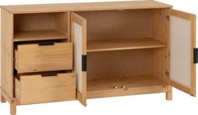 Corona Rattan 2 Door 2 Drawer Sideboard - Furniture Cash and Carry