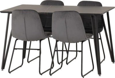 Marlow Dining Set with Lukas Chairs - Furniture Cash and Carry