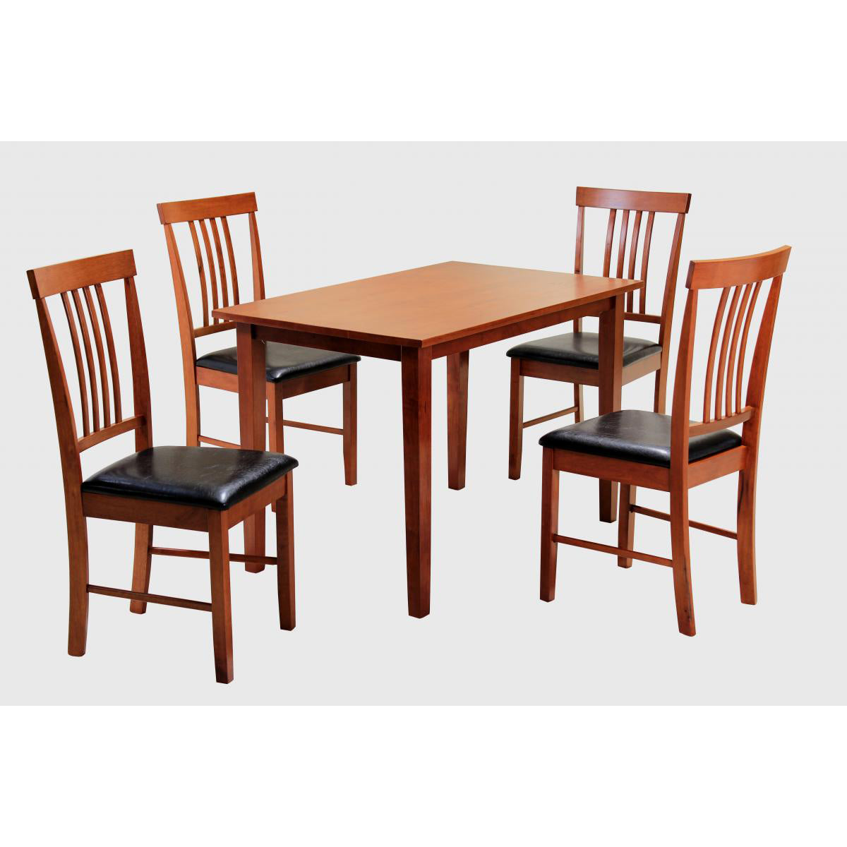 Massa Medium Dining Set with 4 Chairs - Mahogany