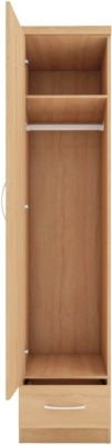 Nevada 1 Door 1 Drawer Wardrobe - Furniture Cash and Carry