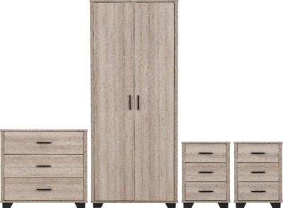 Oliver 2 Door Wardrobe Bedroom Set - Furniture Cash and Carry