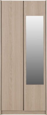 Paris 2 Door Mirrored Wardrobe - Furniture Cash and Carry