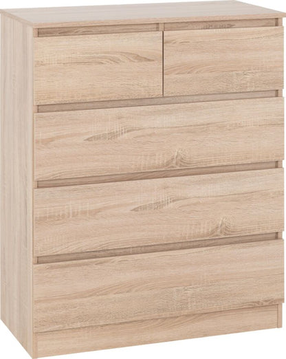 Malvern 3+2 Drawer Chest - Sonoma Oak Effect