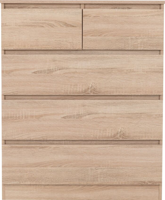 Malvern 3+2 Drawer Chest - Sonoma Oak Effect