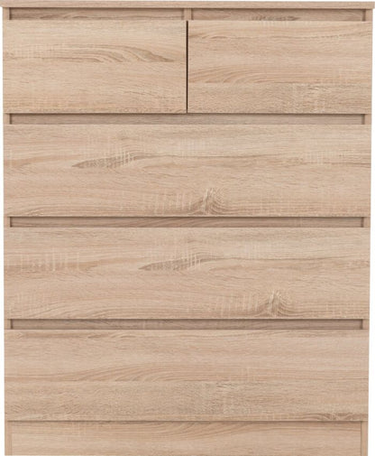 Malvern 3+2 Drawer Chest - Sonoma Oak Effect